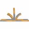 Ekena Millwork Richland Rough Sawn Timber Gable Bracket, Western Red Cedar, 96"W x 64"H x 6"D x 6"F, 16/12 Pitch GBW096X64X0606RIC00RWR - alternate 2